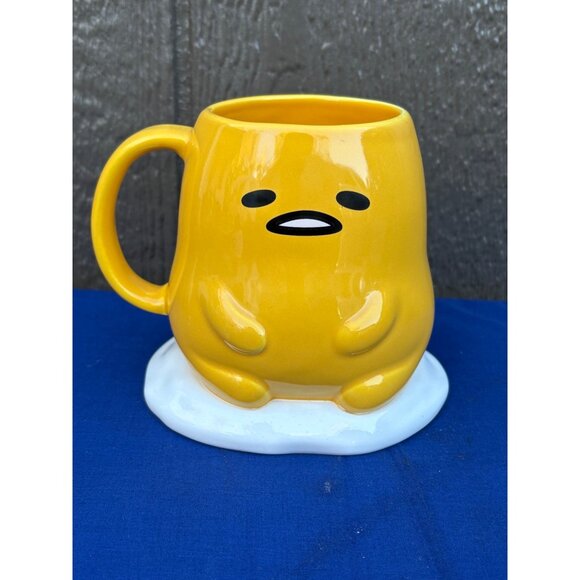 Gudetama Ceramic Mug Yellow White Lazy Egg Design By Sanrio 2019 Collectible Cup - Picture 1 of 6